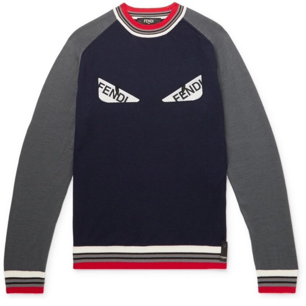 Fendi Bugs Logo-Appliquéd Sweater